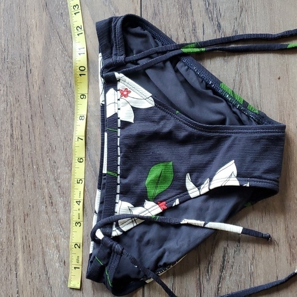 Robin Piccone Womens Floral Bikini Drawstring Side Bottom swim sz S - Picture 6 of 6